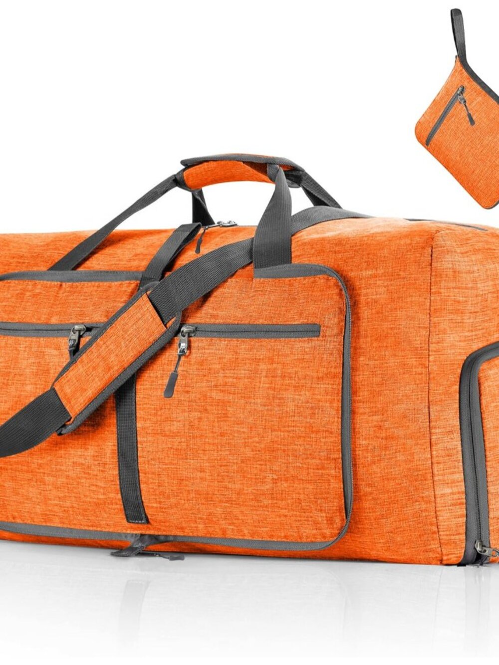 65L/85L/115L Foldable Travel Duffle Bag, Lightweight Checked Luggage with Shoe C